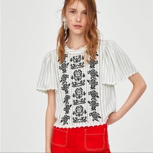 Zara Embroidery Summer Top